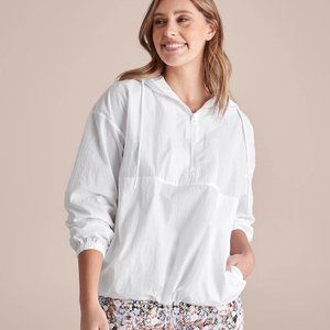 Vince White Quarter-Zip Windbreaker - XS